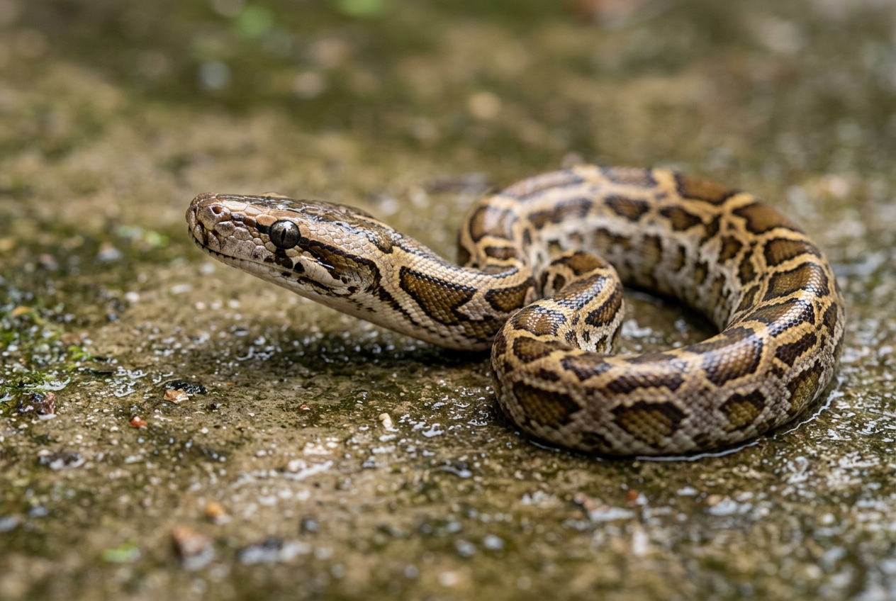 Shot 06 Juvenile Python on Concrete