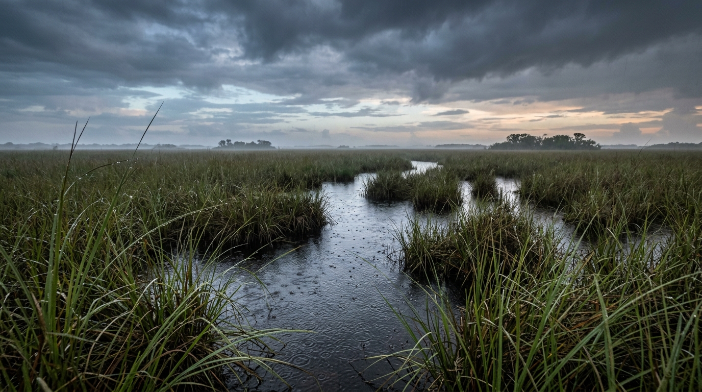 Shot 08 Everglades Sawgrass Dawn Rain