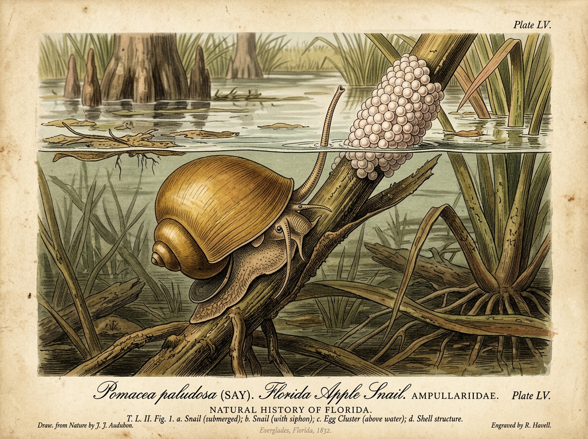 Florida Apple Snail (Pomacea paludosa)