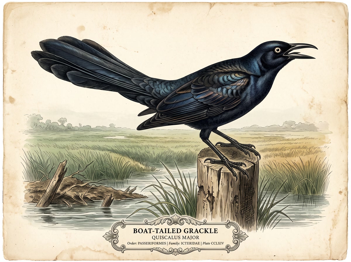 Boat-Tailed Grackle (Quiscalus major)