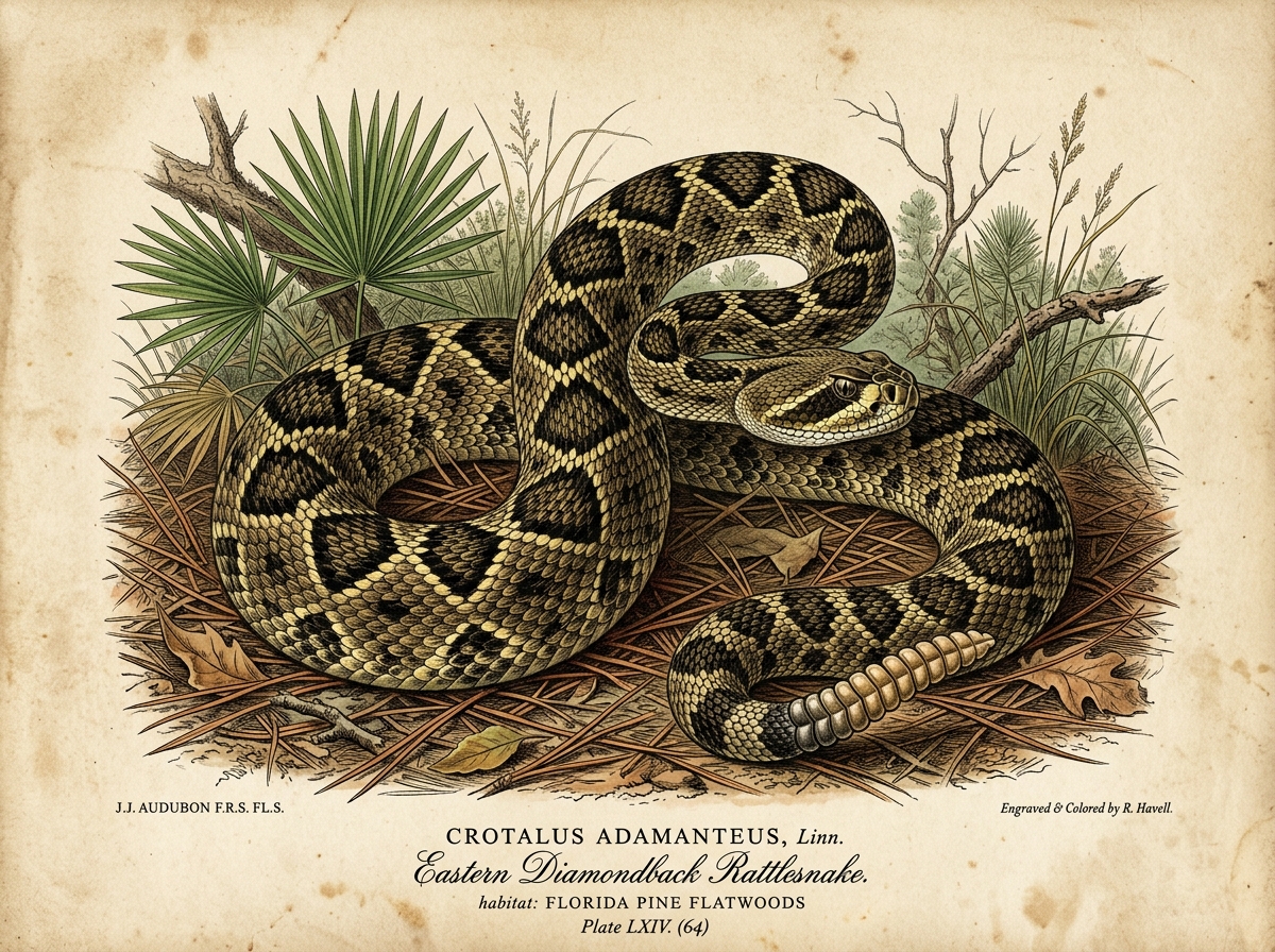 Eastern Diamondback Rattlesnake (Crotalus adamanteus)