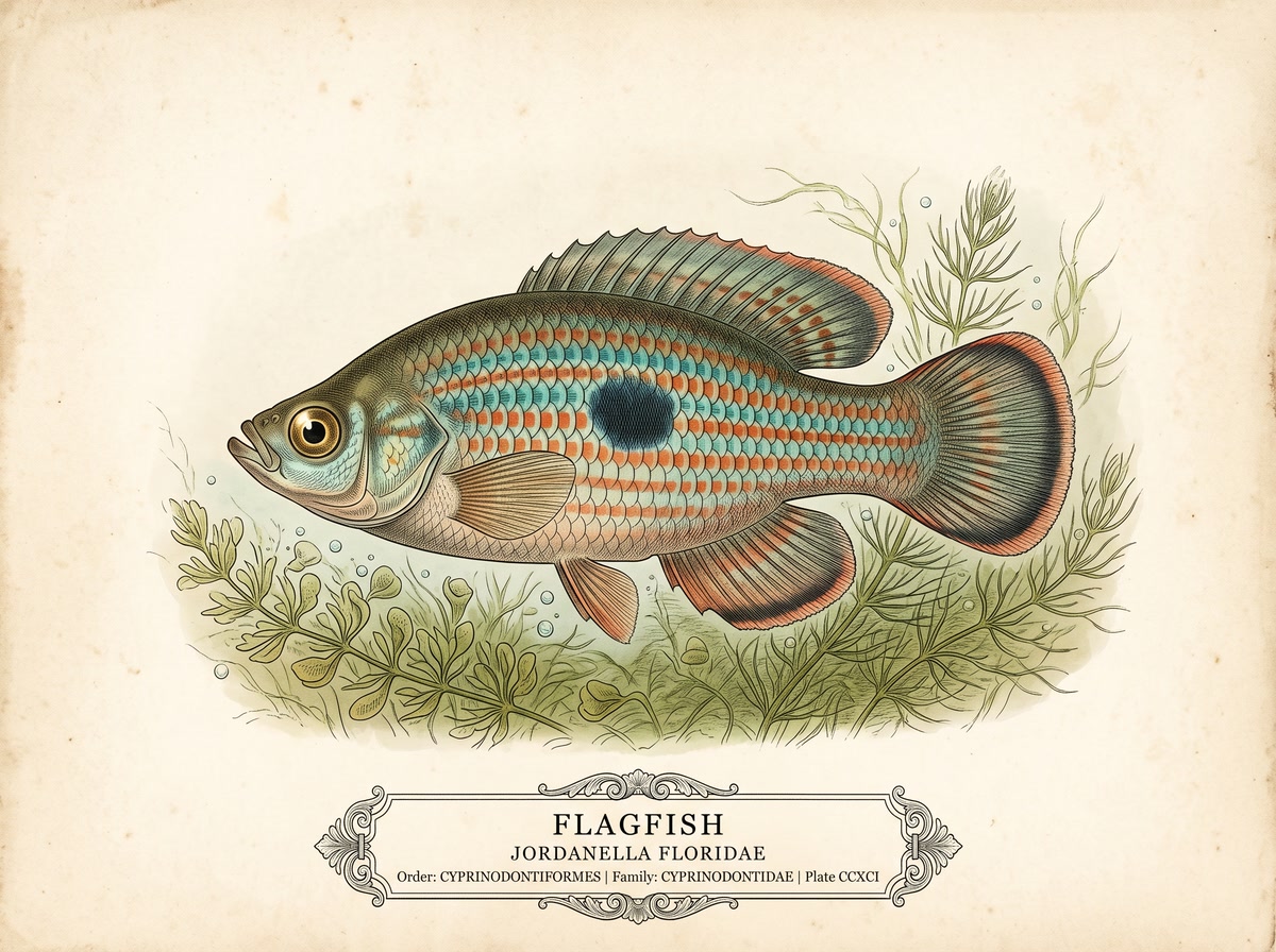 Florida Flagfish (Jordanella floridae)