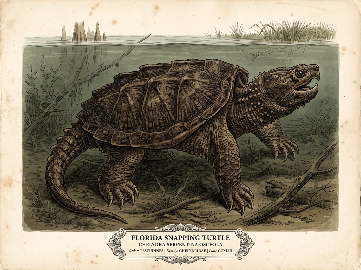 Florida Snapping Turtle (Chelydra serpentina osceola)