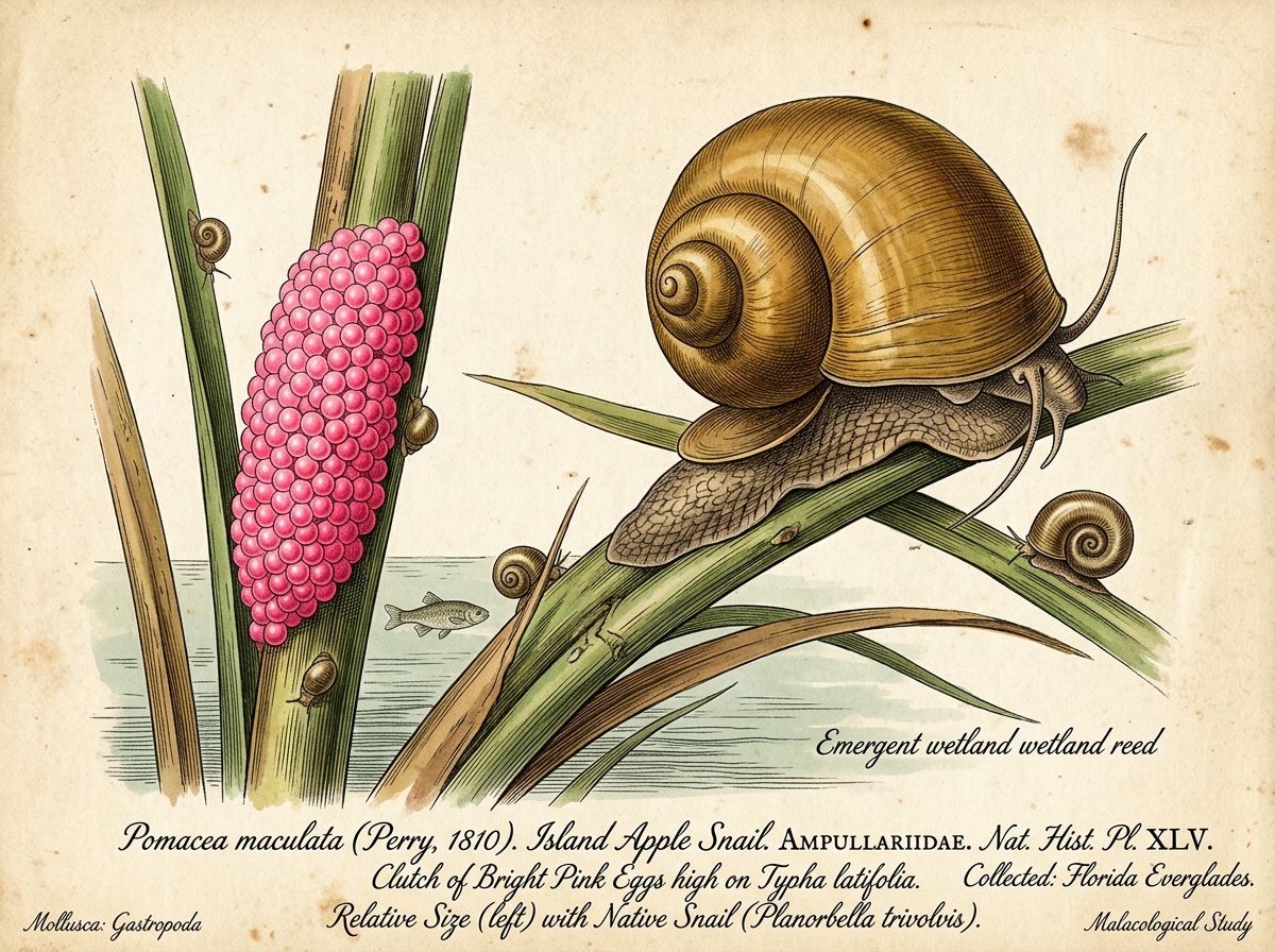 Island Apple Snail (Pomacea maculata)