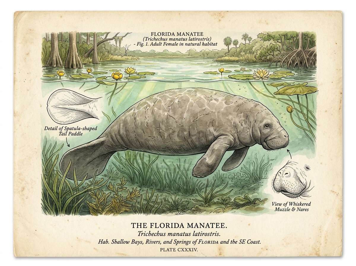 West Indian Manatee (Trichechus manatus latirostris)