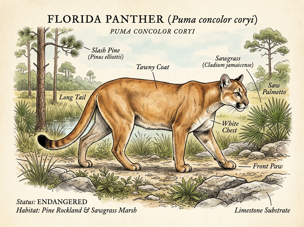 Florida Panther (Puma concolor coryi)