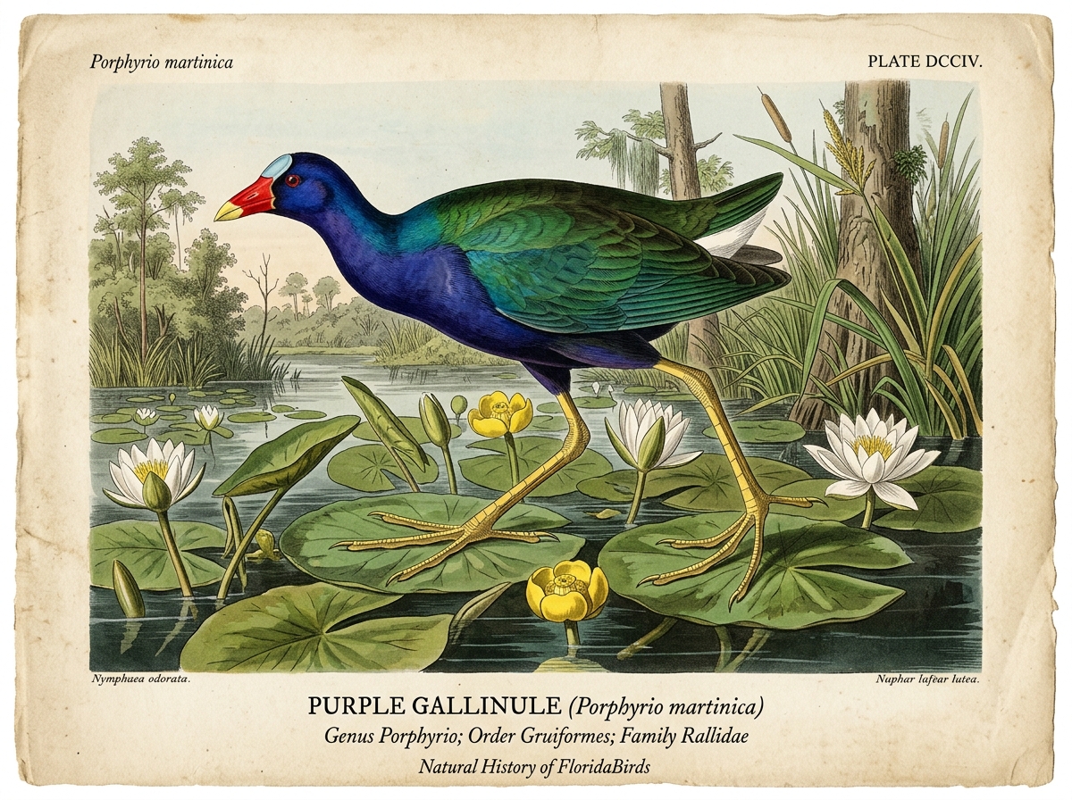 Purple Gallinule (Porphyrio martinica)
