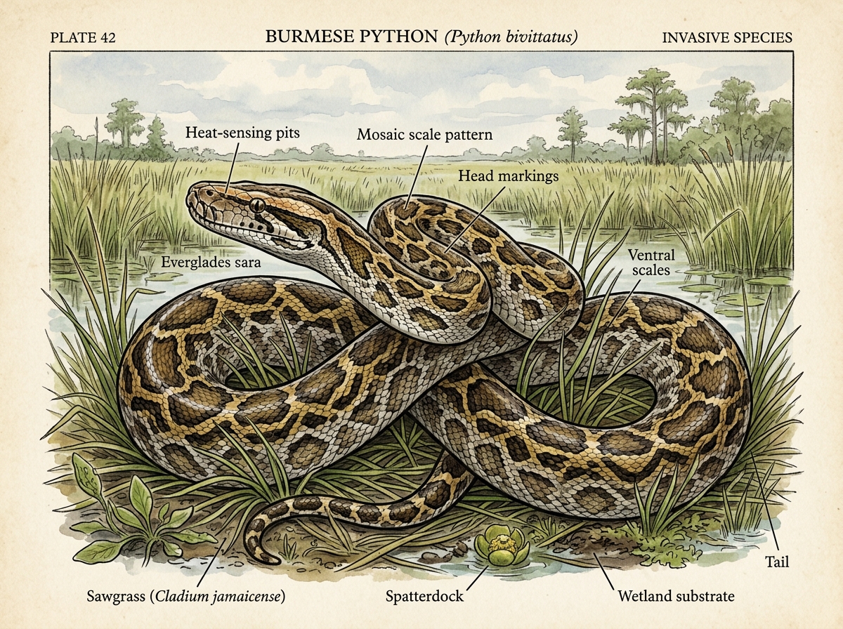Burmese Python (Python bivittatus)