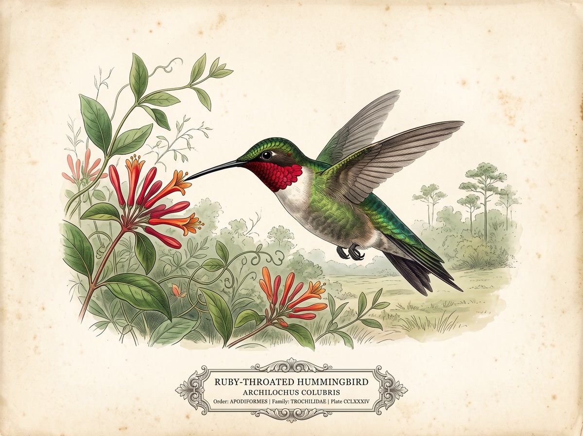 Ruby-Throated Hummingbird (Archilochus colubris)