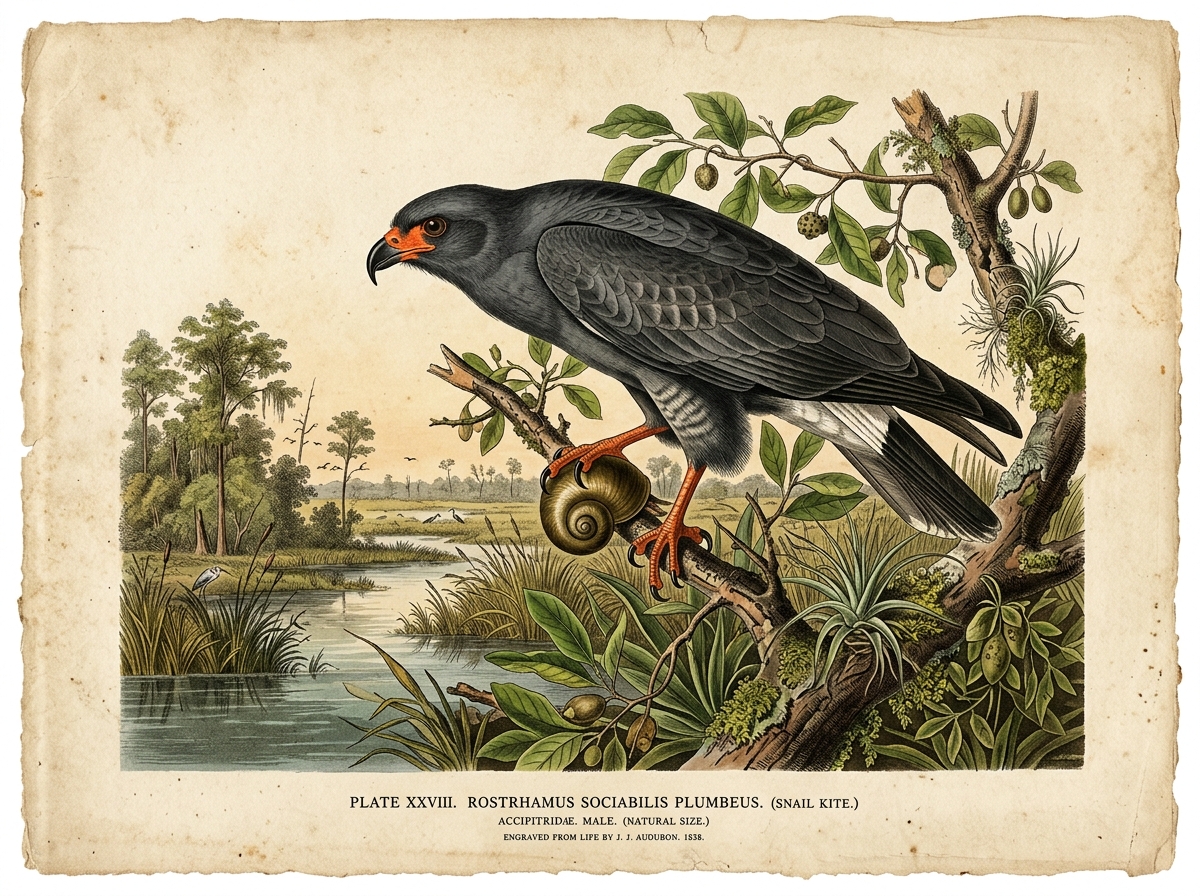 Everglades Snail Kite (Rostrhamus sociabilis plumbeus)