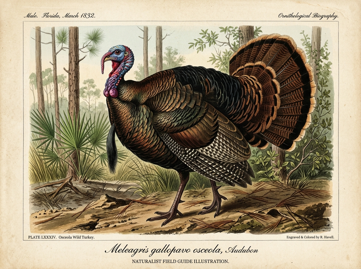 Osceola Wild Turkey (Meleagris gallopavo osceola)