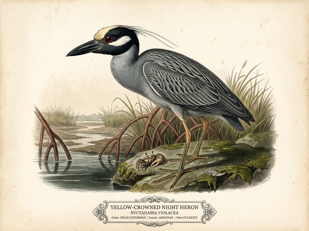 Yellow-Crowned Night Heron (Nyctanassa violacea)